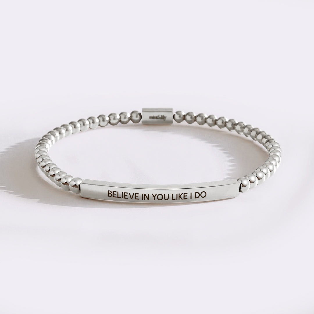 Glaube an Dich wie ich Perlenarmband Inspire