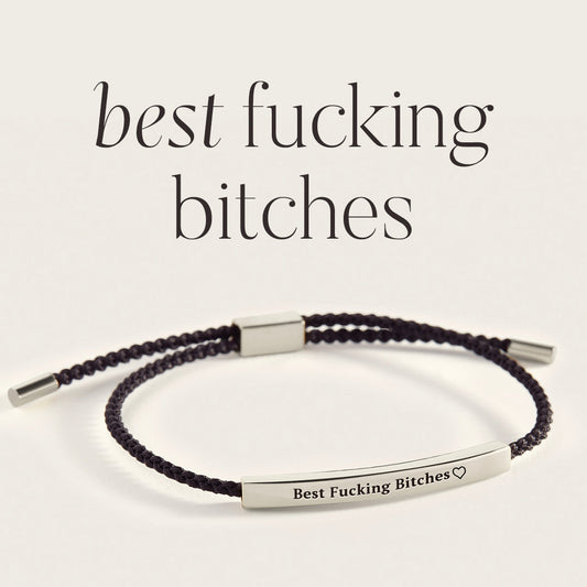 Best Fucking Bitches Inspire Bracelet in 925 Sterling Silver — Vanny Jewels