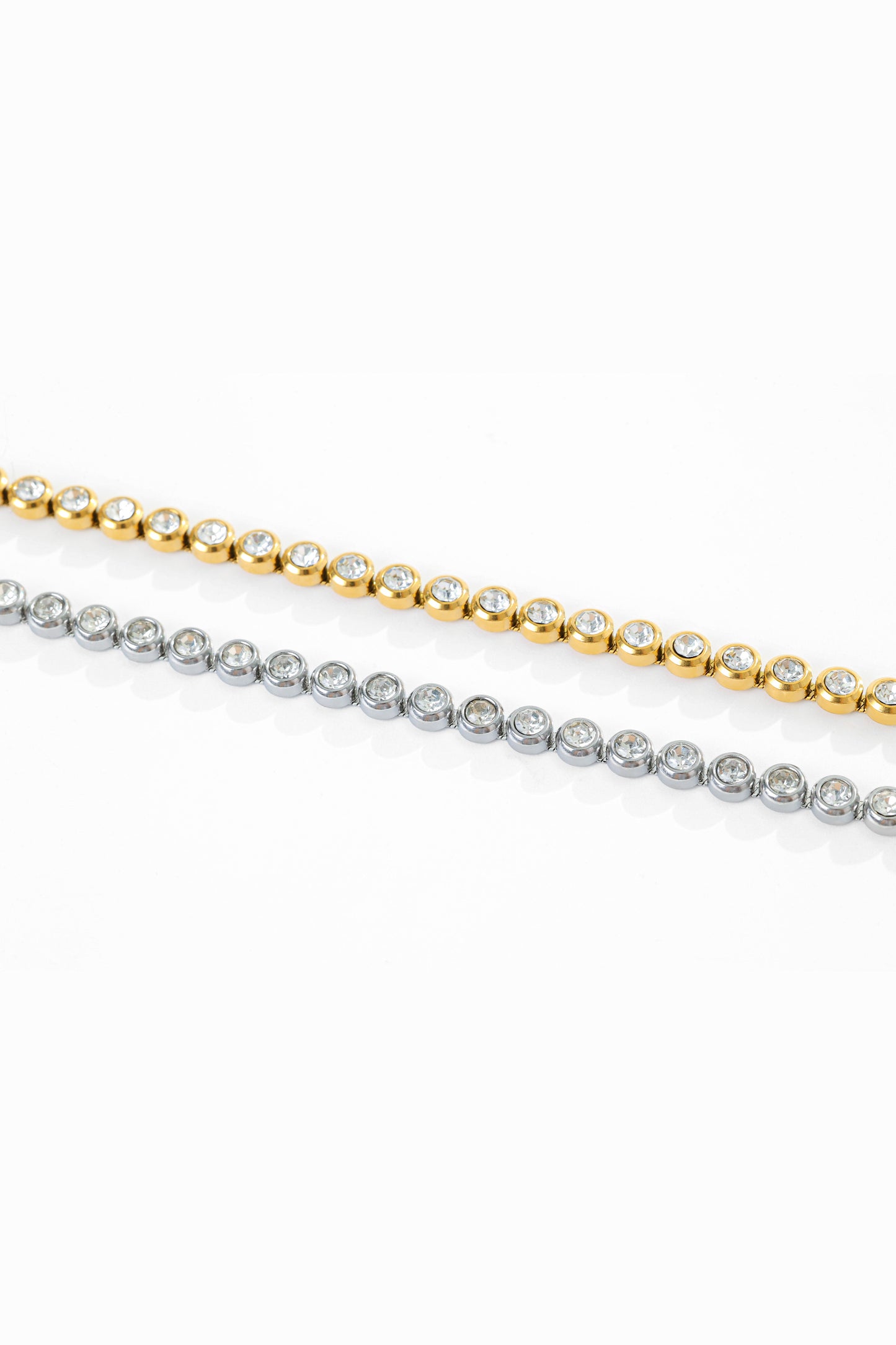 Bezel Tennis Bracelet, flat lay detail