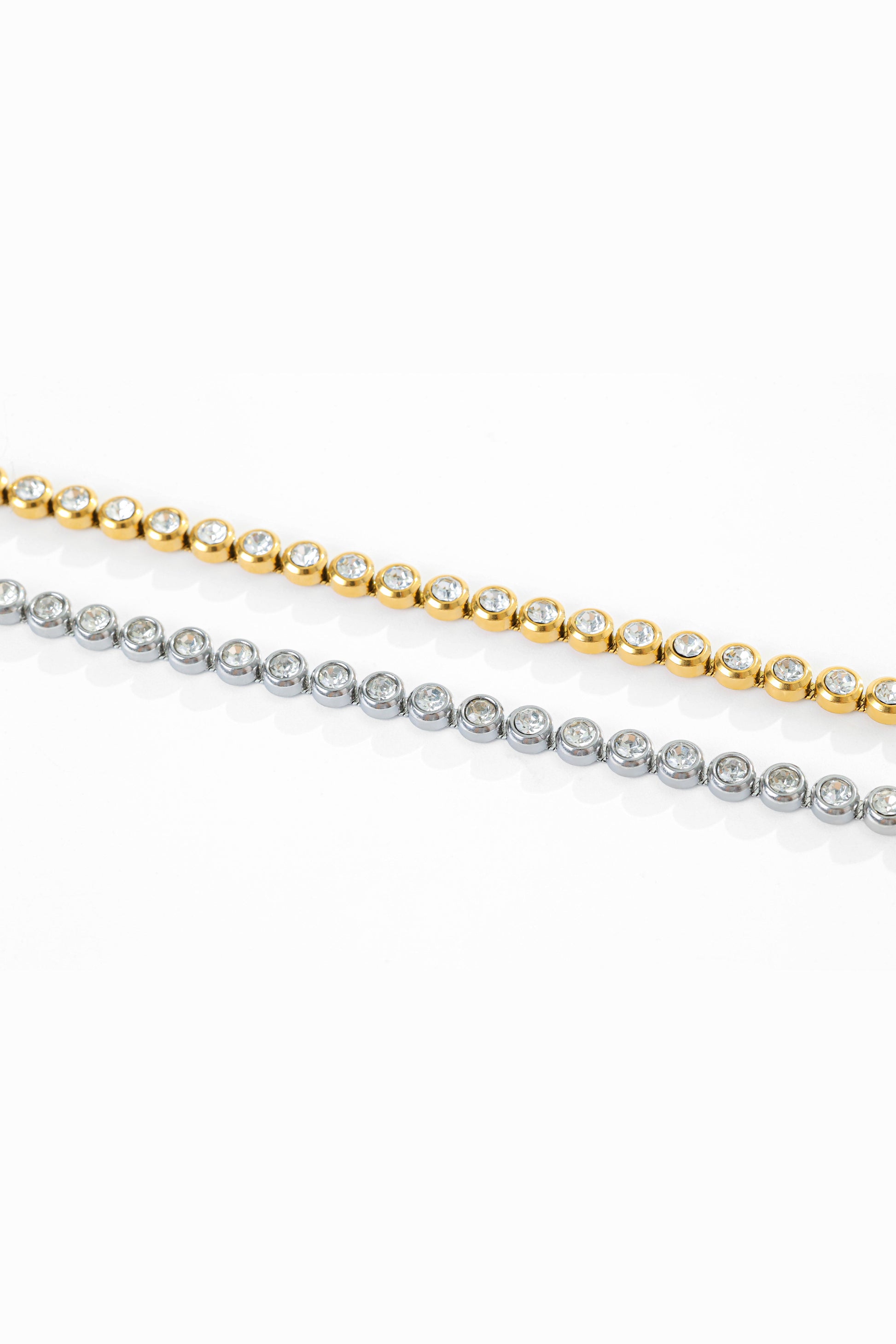Bezel Tennis Bracelet, flat lay detail
