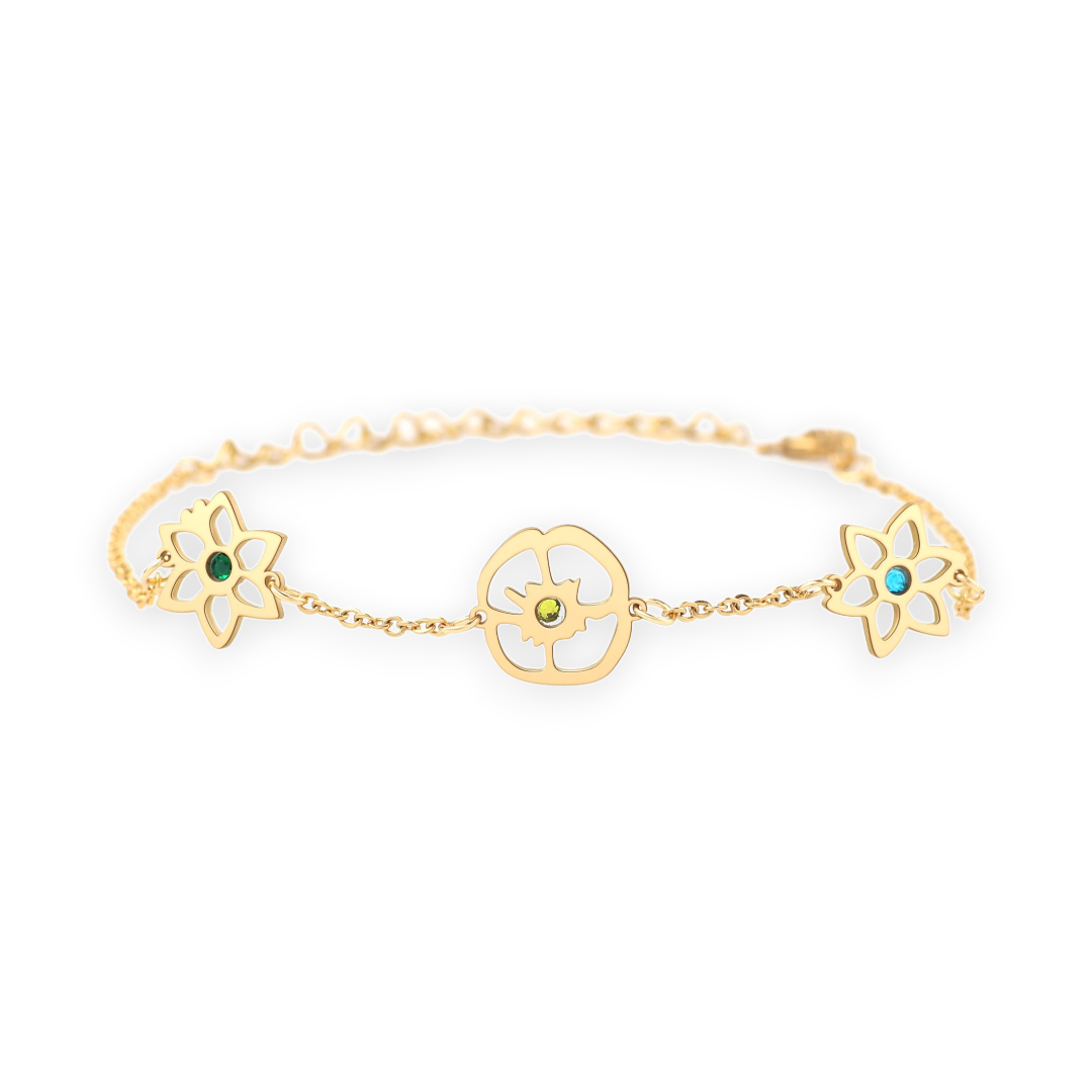 Personalisiertes Geburtsblumen-Armband