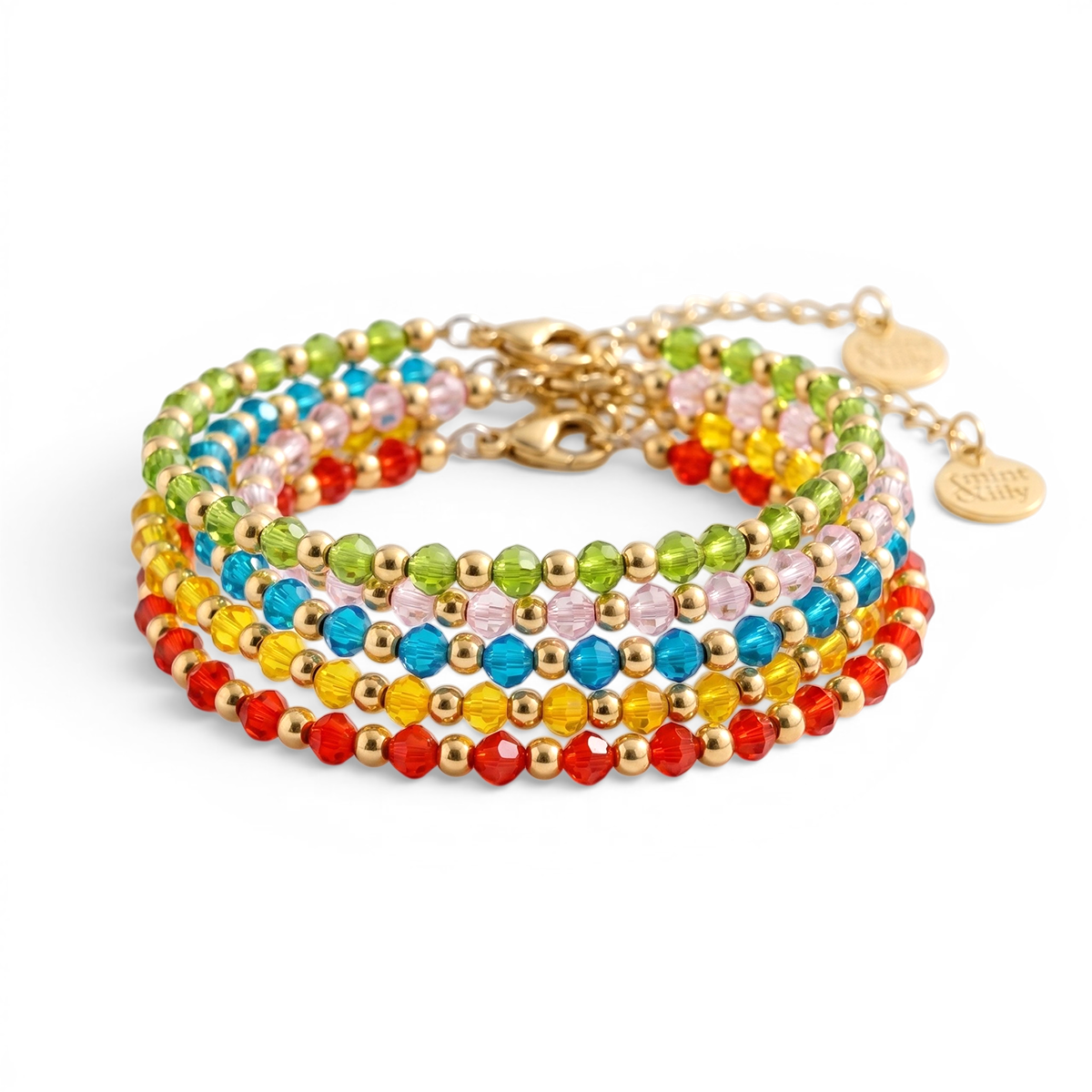 Birthstone and Gold Bead Bracelet — Vanny Jewels