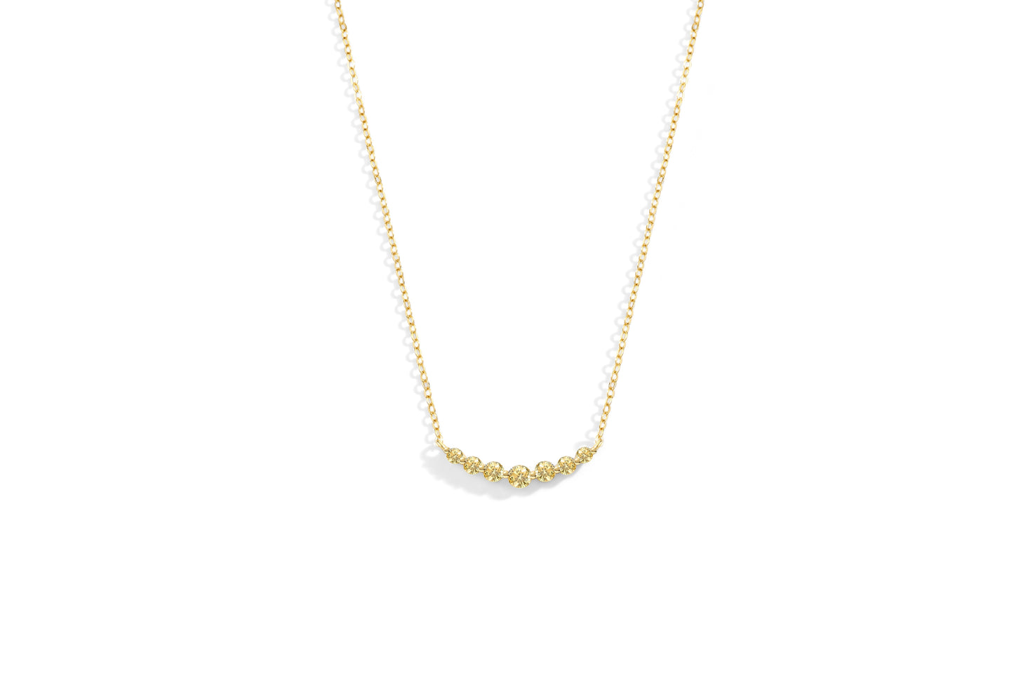 Birthstone Arc Necklace with November birthstone