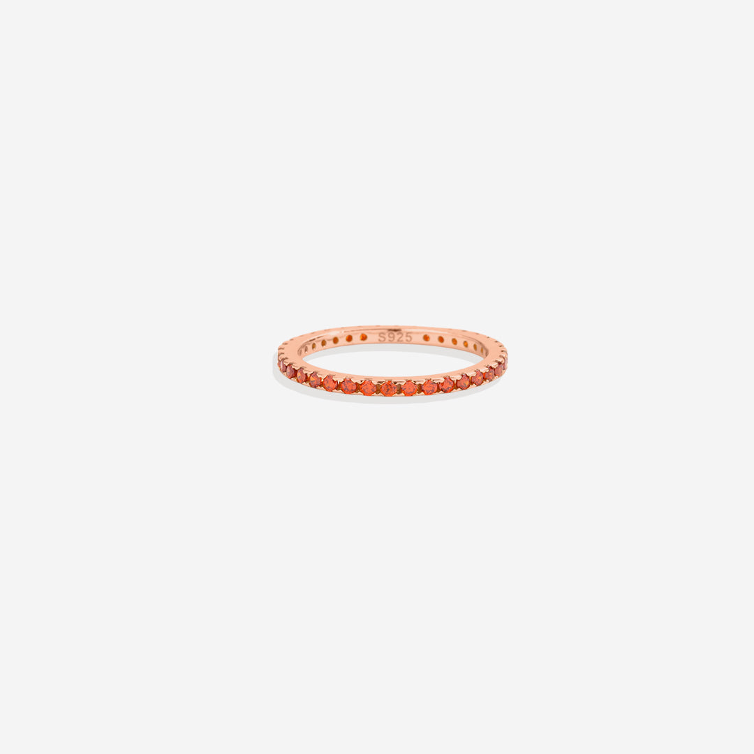 January Birthstone Eternity Stacking Ring