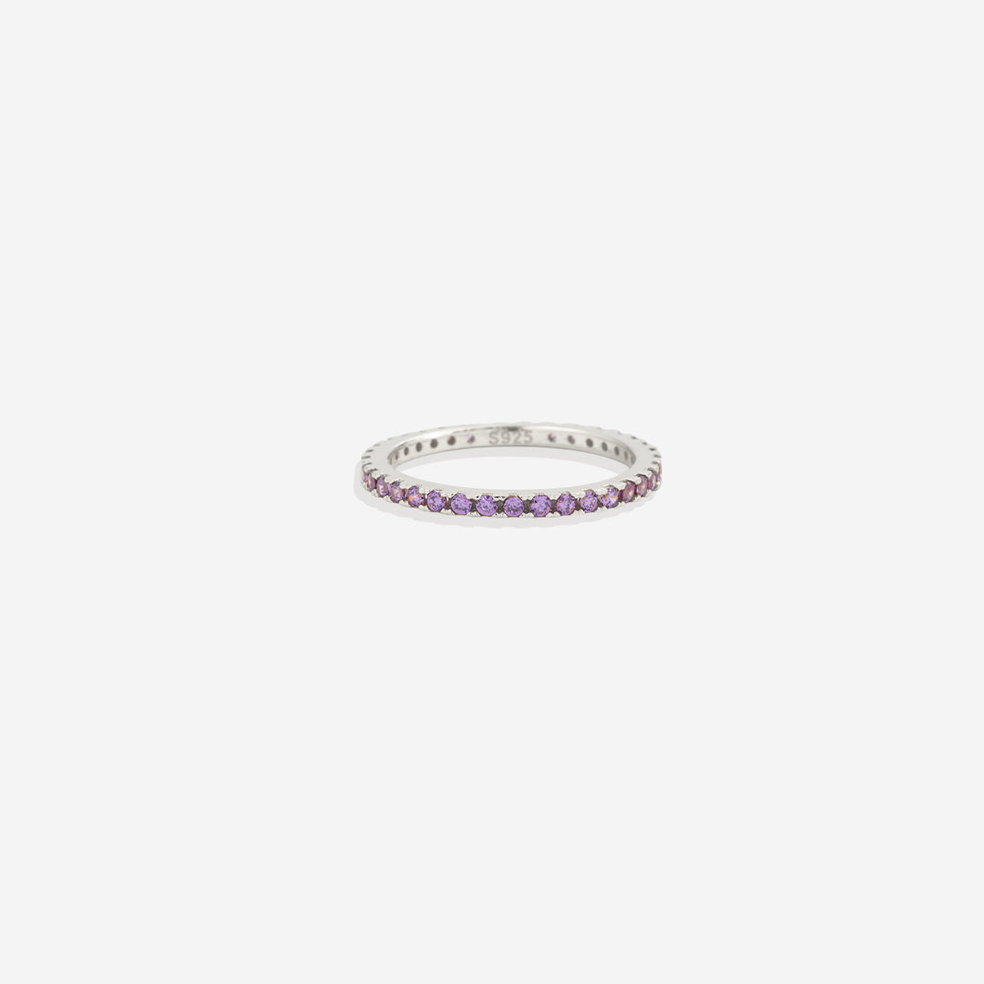 Eternity-Stapelring mit Geburtsstein Februar