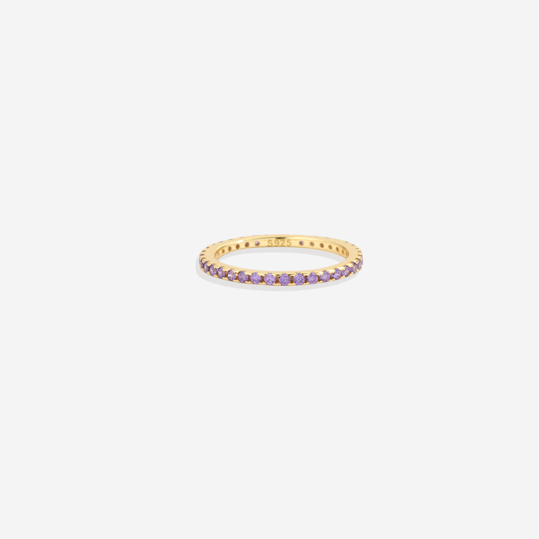 Juni Geburtsstein-Eternity-Stapelring