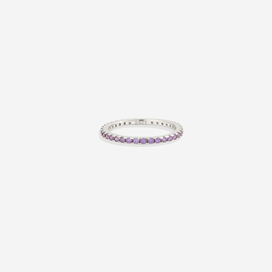 Juni Geburtsstein-Eternity-Stapelring