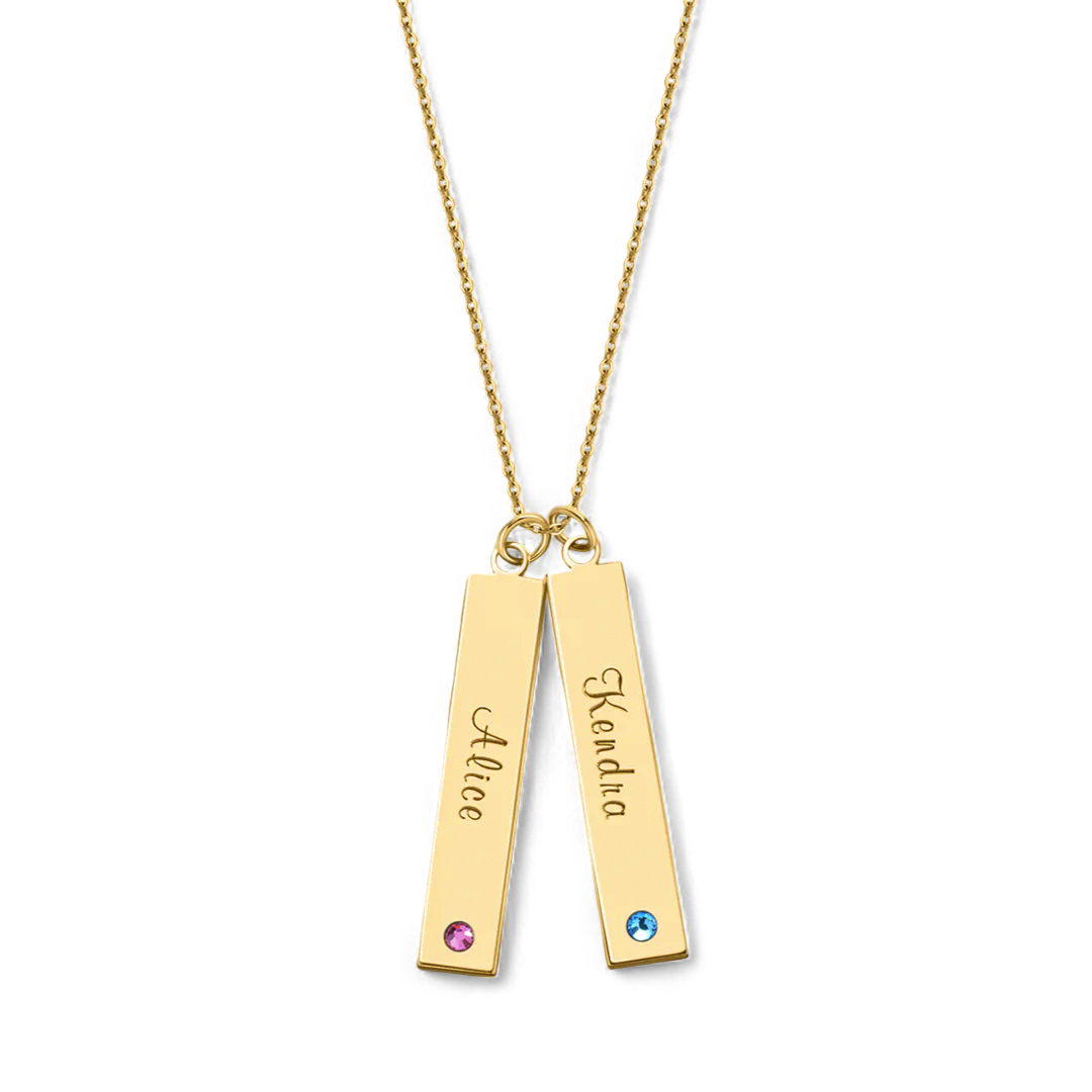 Birthstone Bar Necklace — Vanny Jewels