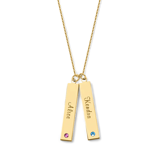 Birthstone Bar Necklace — Vanny Jewels