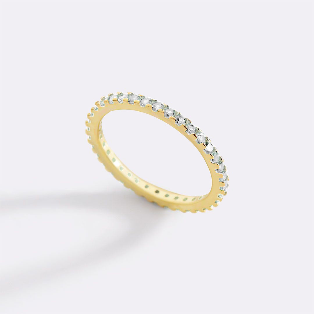 April Birthstone Eternity Stacking Ring with April birthstone