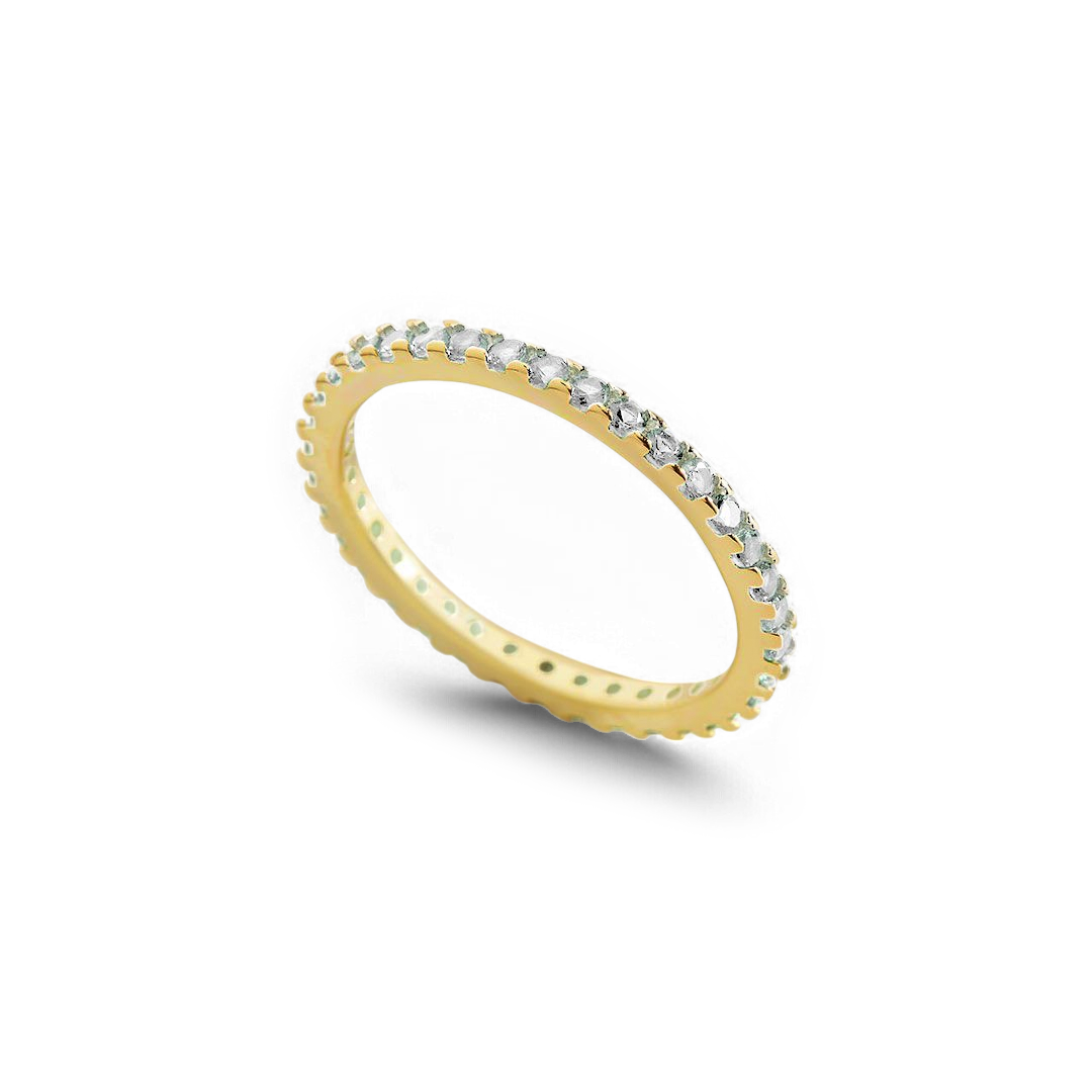 April Birthstone Eternity Stacking Ring with April birthstone