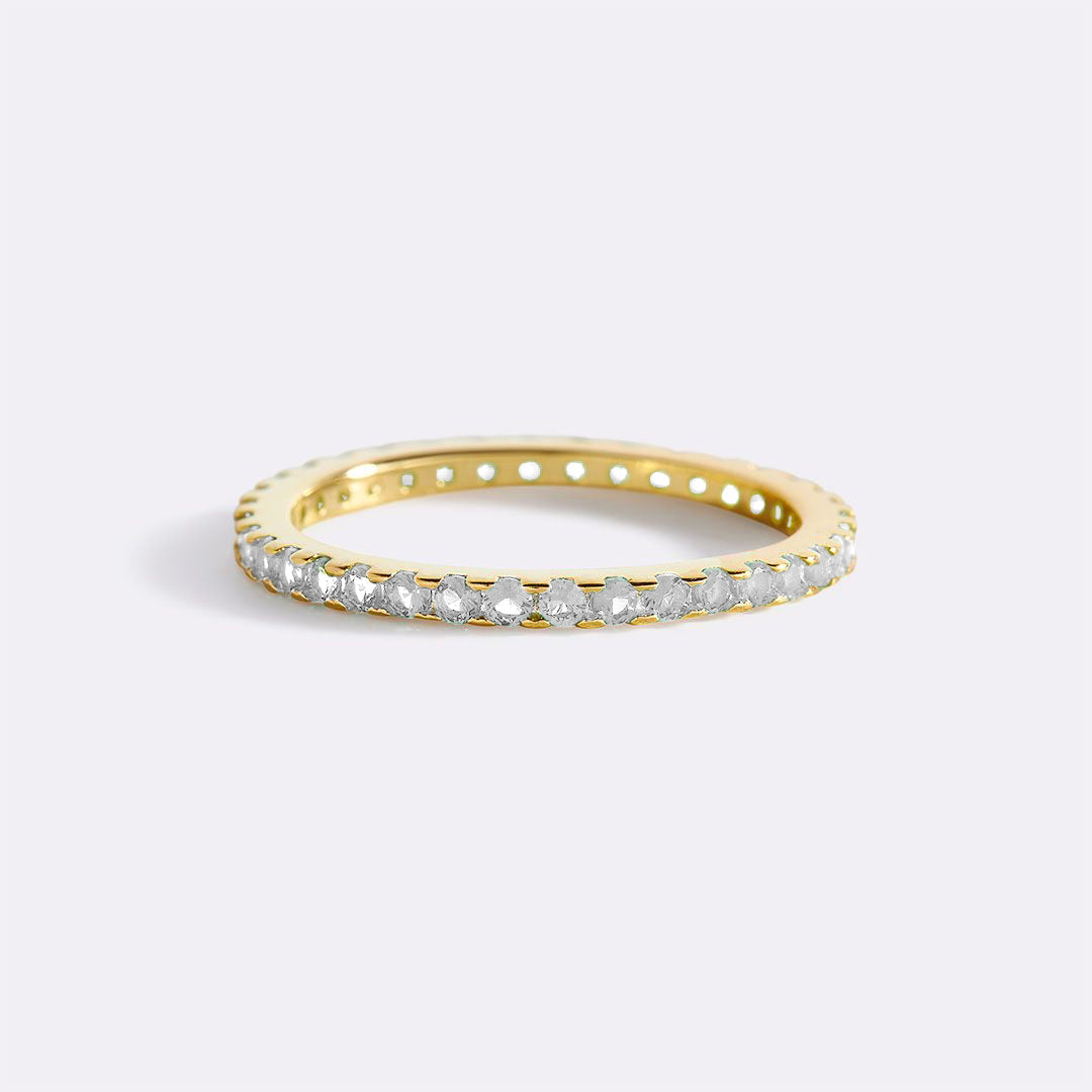 April Birthstone Eternity Stacking Ring with April birthstone