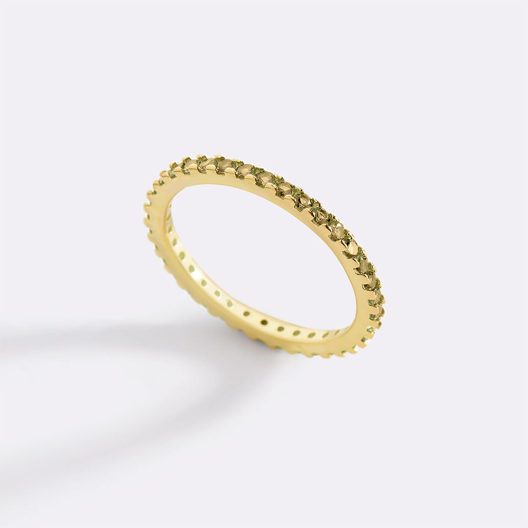 August Birthstone Eternity Stacking Ring with August birthstone
