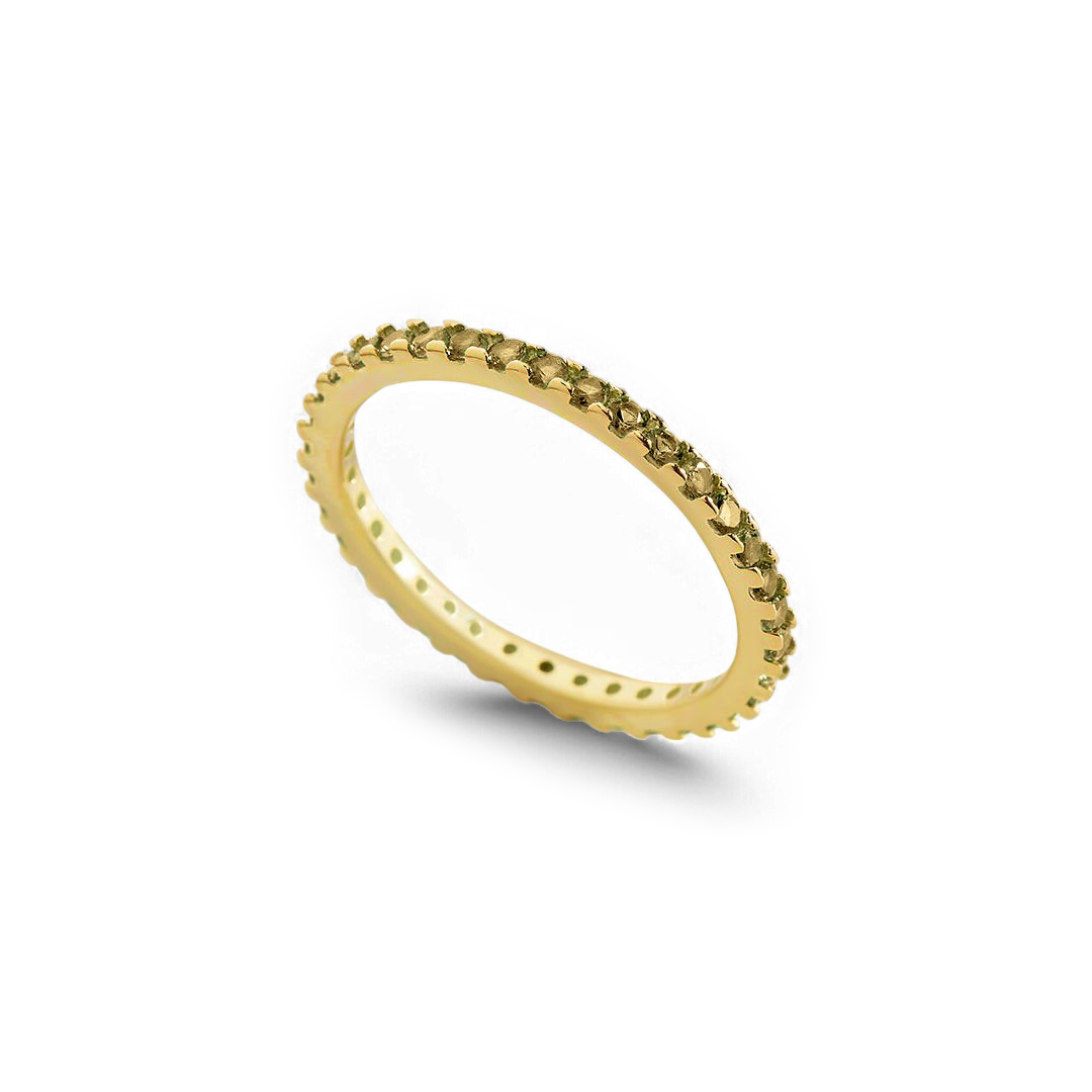 August Birthstone Eternity Stacking Ring with August birthstone