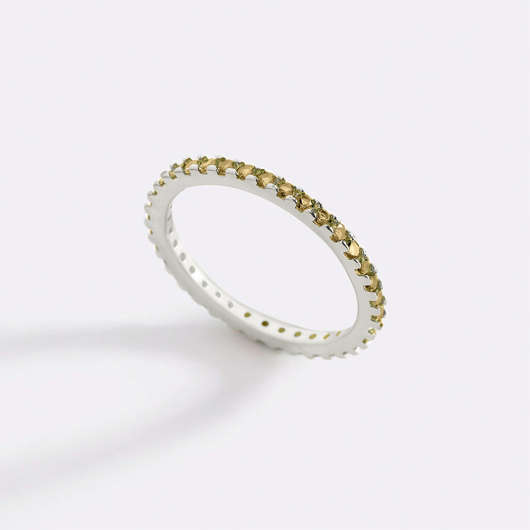 August Birthstone Eternity Stacking Ring in 925 sterling silver with August birthstone