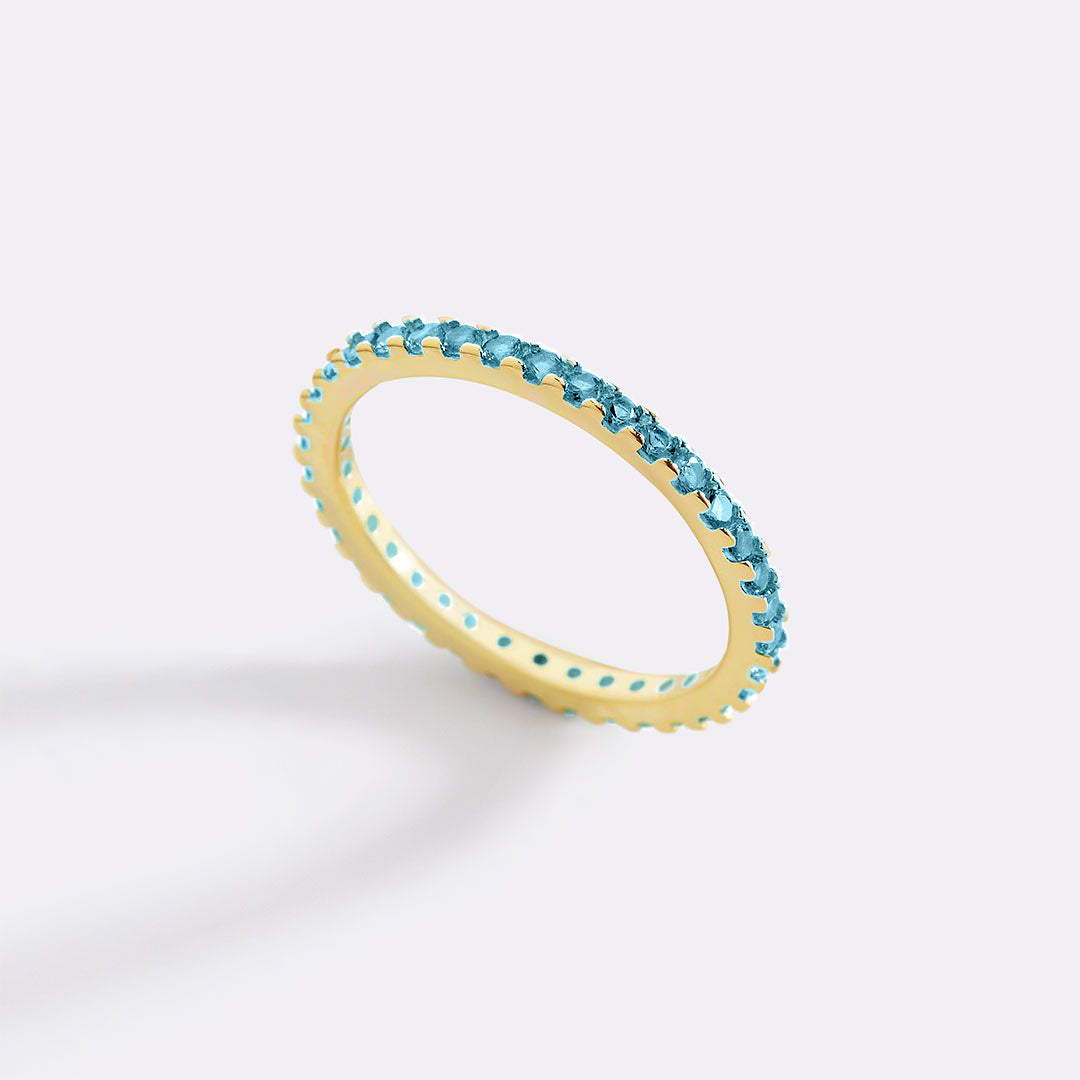 Geburtsstein-Eternity-Ring Dezember zum Stapeln
