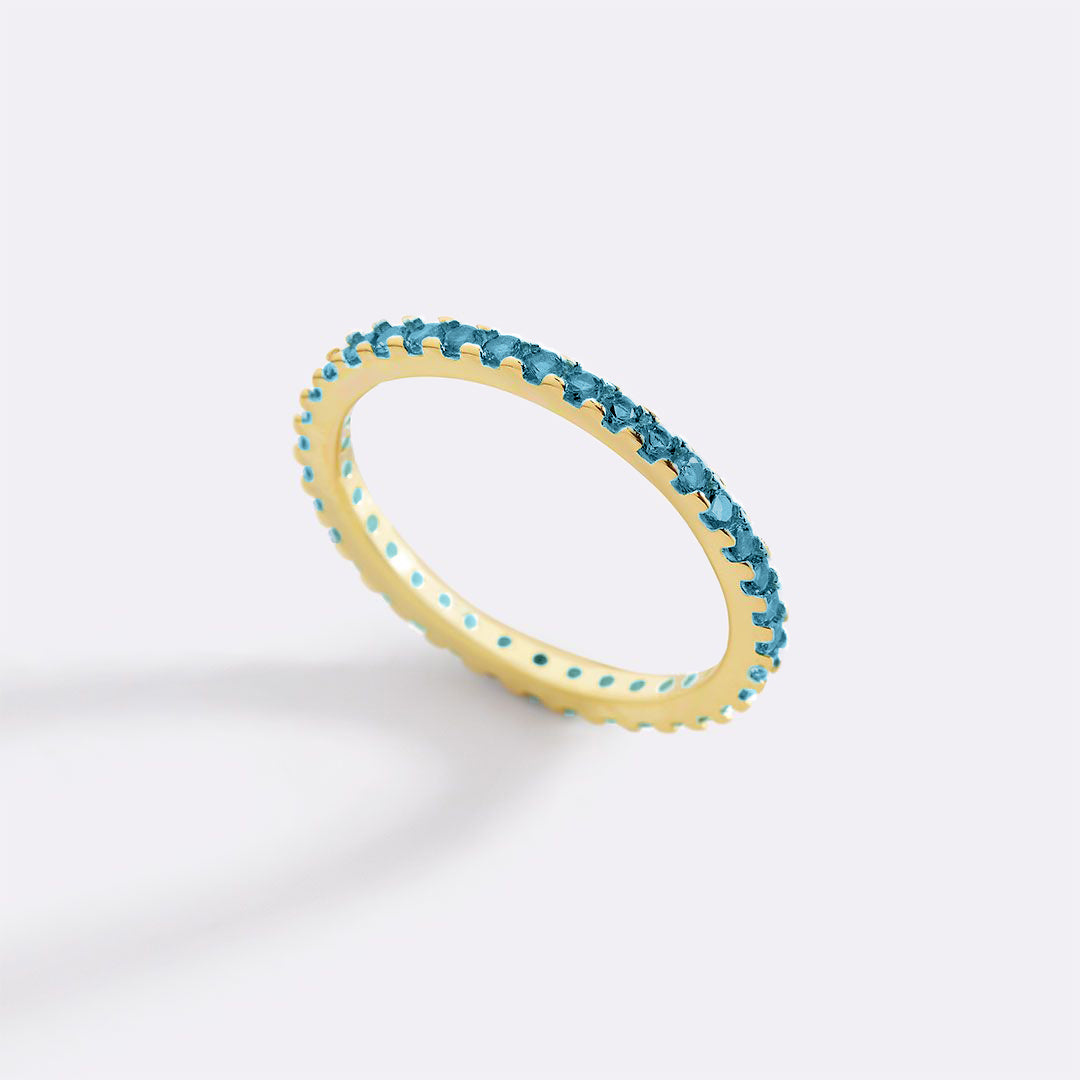 Geburtsstein-Eternity-Ring Dezember zum Stapeln