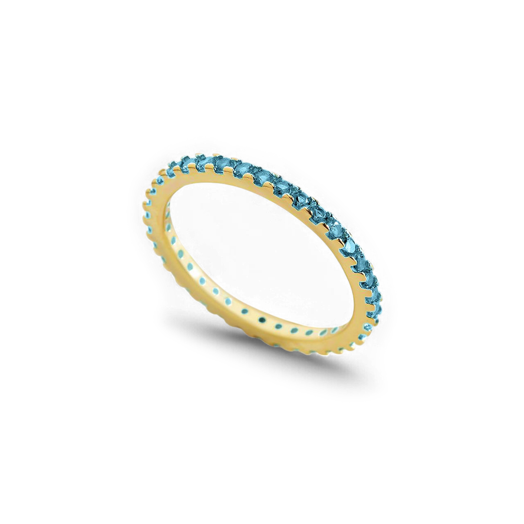 Geburtsstein-Eternity-Ring Dezember zum Stapeln