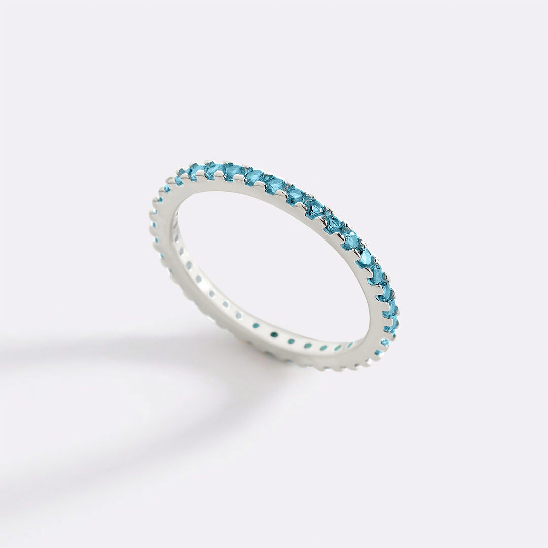 Geburtsstein-Eternity-Ring Dezember zum Stapeln
