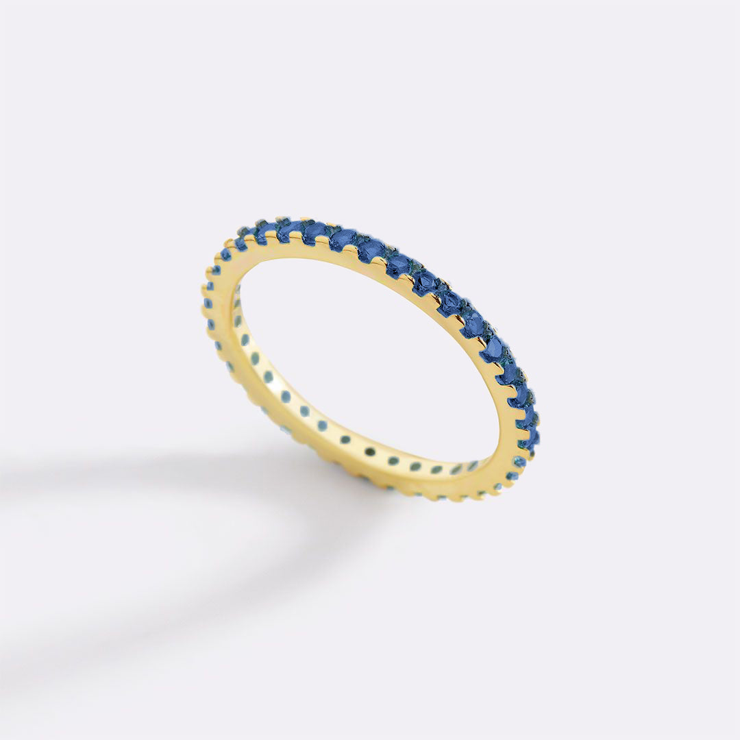 September Birthstone Eternity Stacking Ring with September birthstone