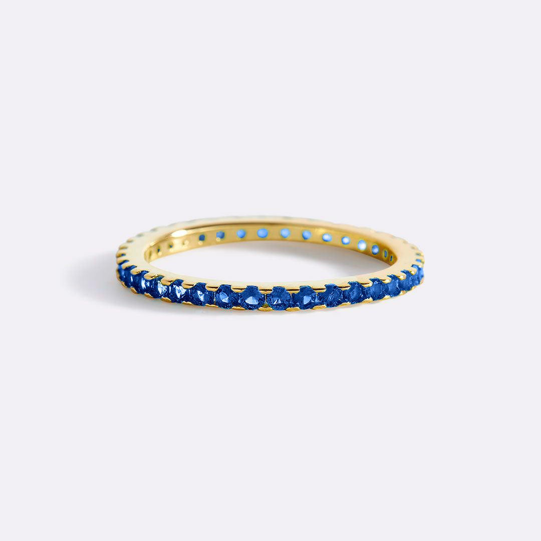 September Birthstone Eternity Stacking Ring with September birthstone