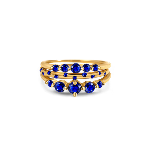 Birthstone Stacking Ring Set in 925 Sterling Silver — Vanny Jewels