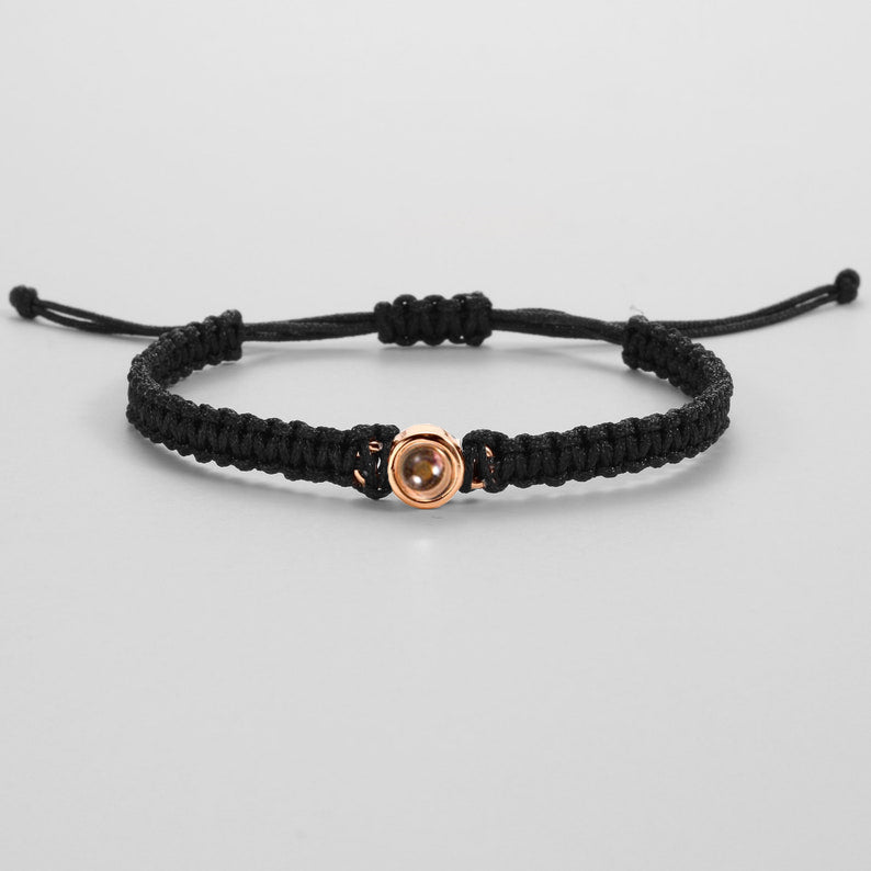 Bracciale intrecciato personalizzato con foto