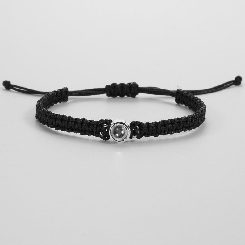Bracciale intrecciato personalizzato con foto