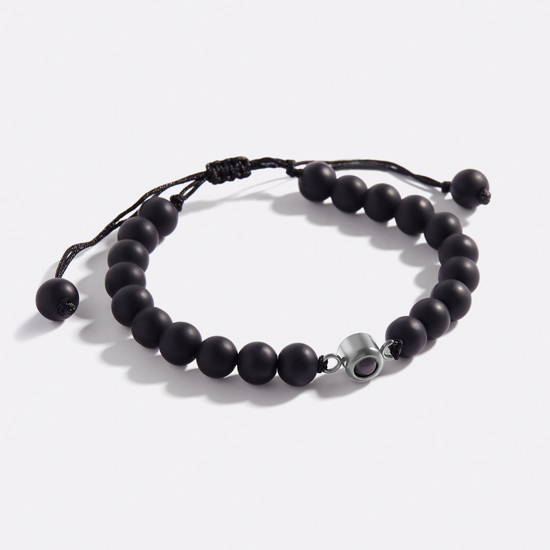 Beaded Photo Bracelet in 925 sterling silver