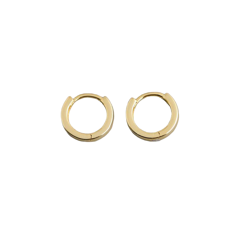 Block Huggie Earrings — Vanny Jewels