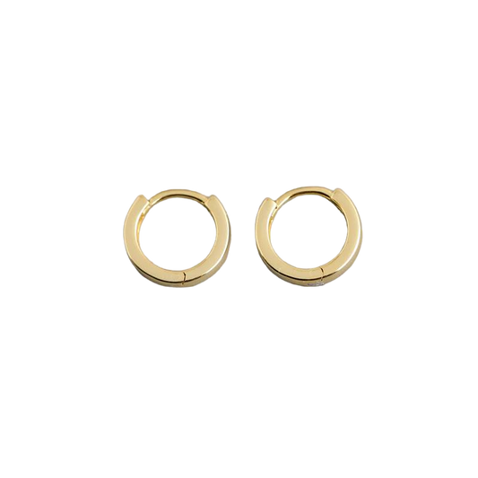 Block Huggie Earrings — Vanny Jewels