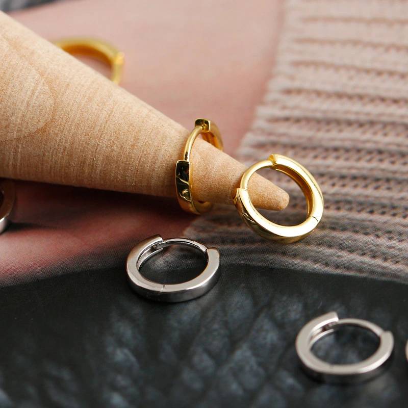 Block Huggie Earrings