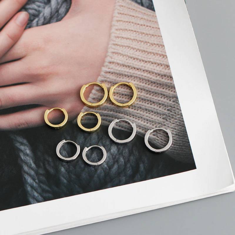 Block Huggie Earrings