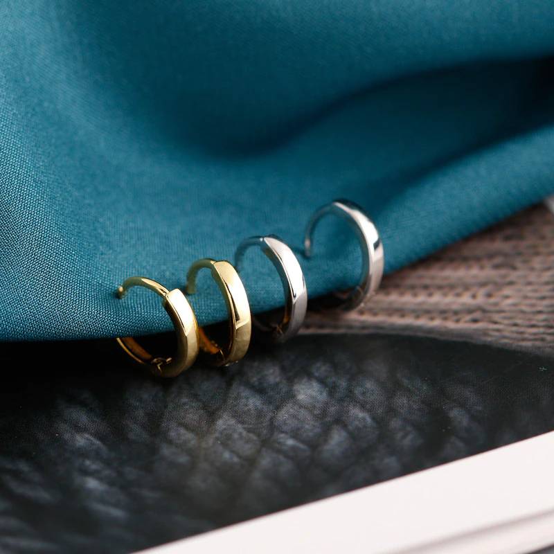Block Huggie Earrings