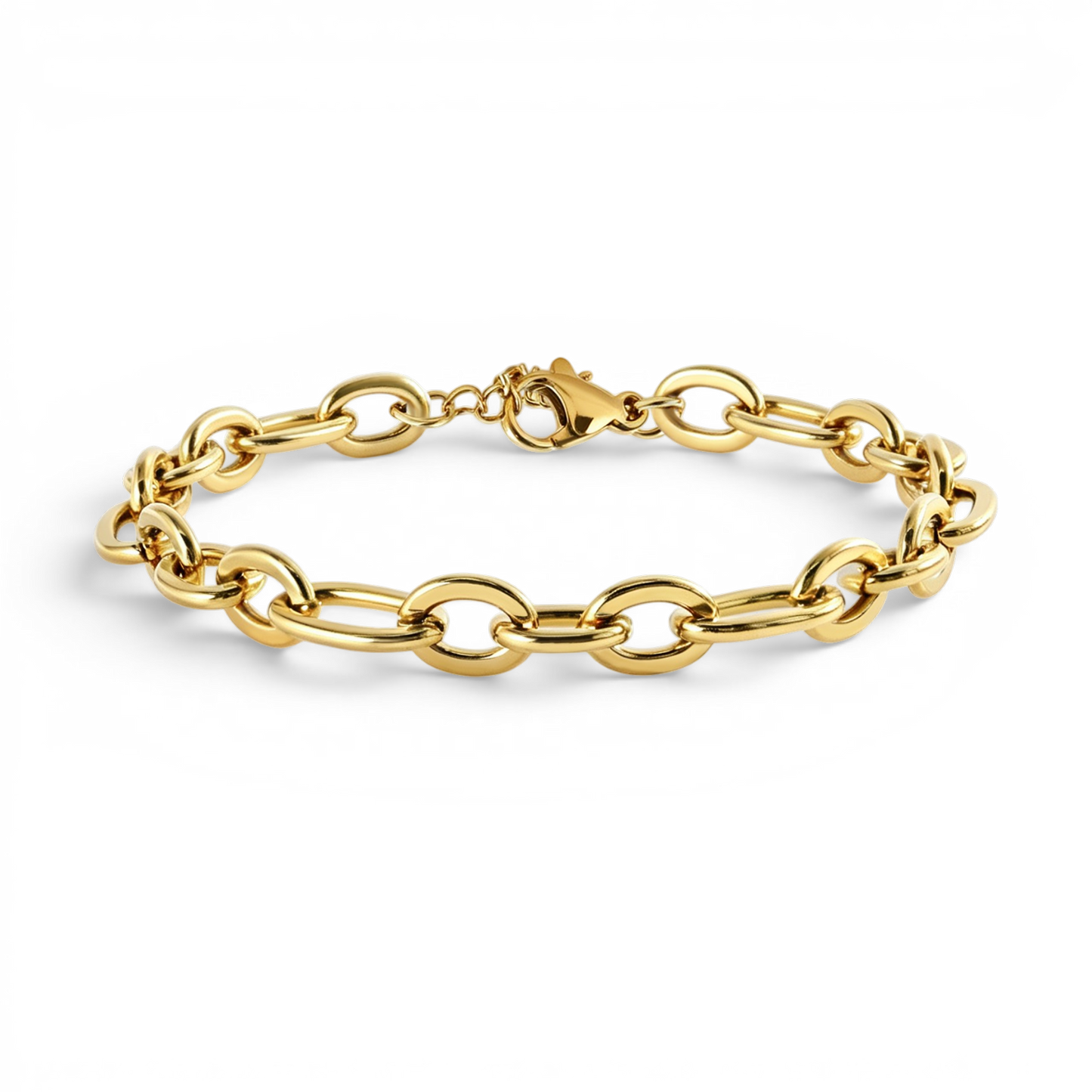 Bold Linked Paperclip Bracelet — Vanny Jewels