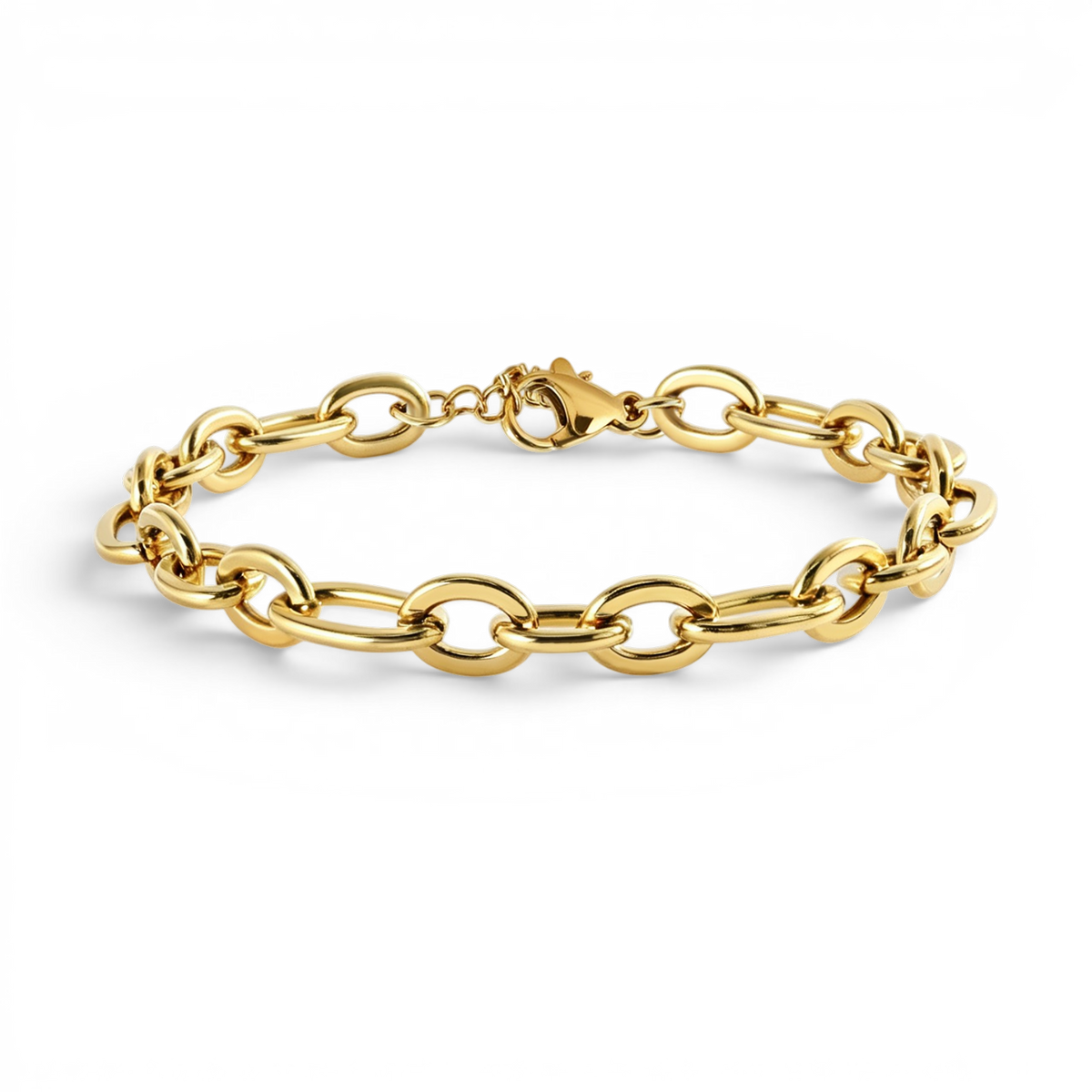 Bold Linked Paperclip Bracelet — Vanny Jewels