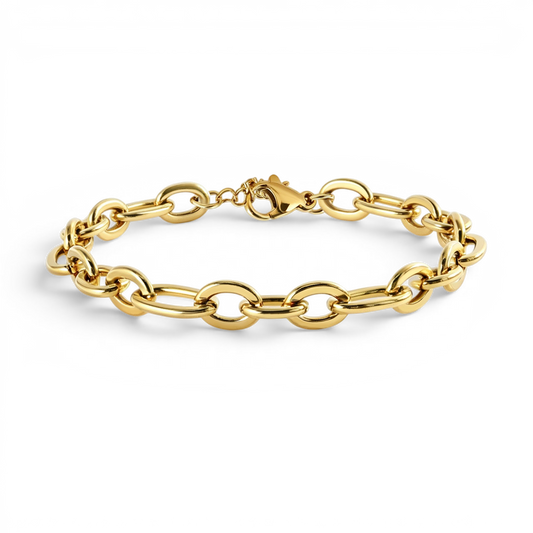 Bold Linked Paperclip Bracelet — Vanny Jewels