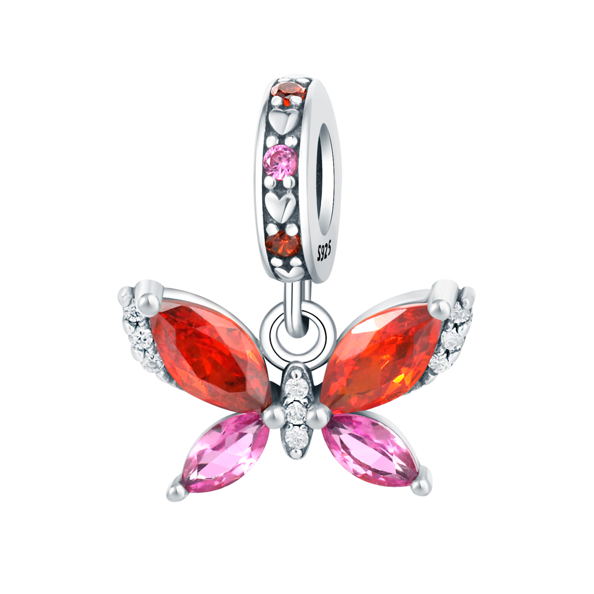 Red Butterfly Charm in 925 Sterling Silver — Vanny Jewels
