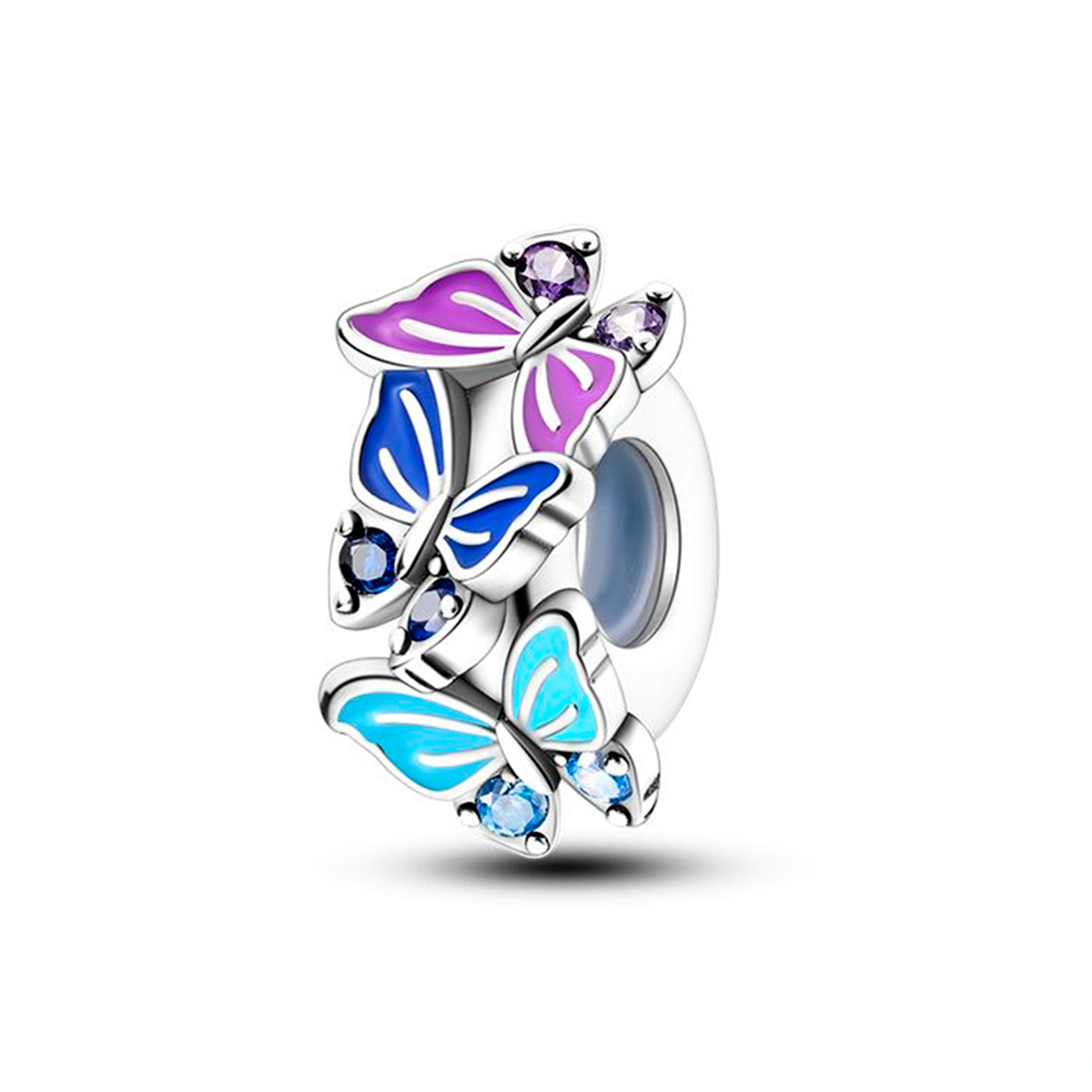 Three Butterflies Charm in 925 Sterling Silver — Vanny Jewels