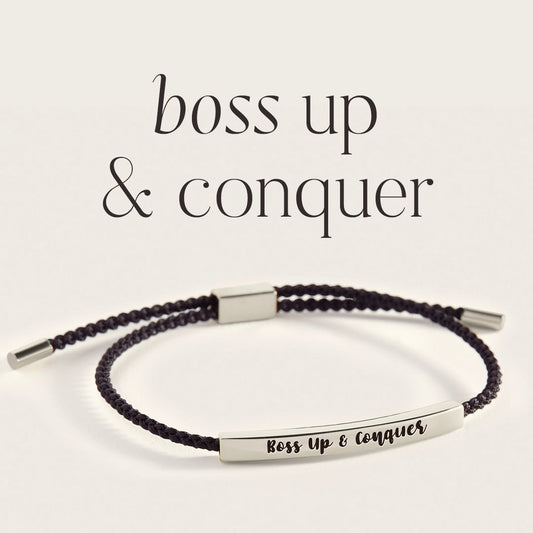 Boss Up & Conquer Inspire Bracelet in 925 Sterling Silver — Vanny Jewels