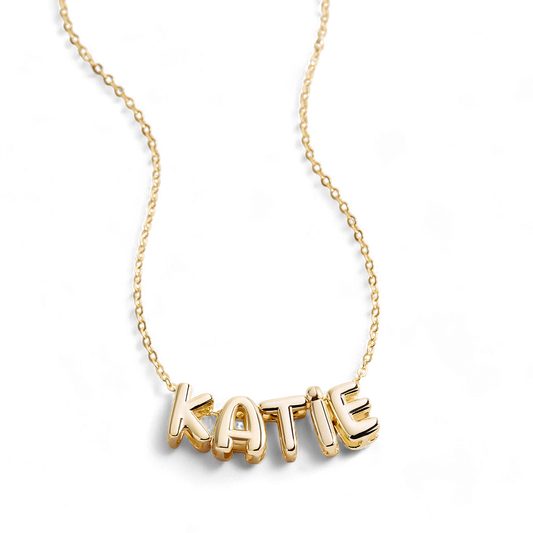 Bubble Name Necklace in 925 Sterling Silver — Vanny Jewels