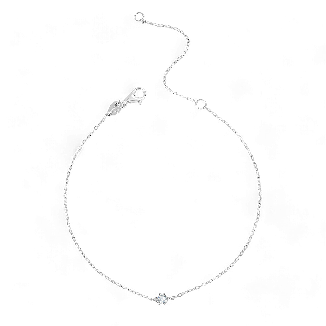 Bubble Solitaire Bracelet in 925 Sterling Silver — Vanny Jewels