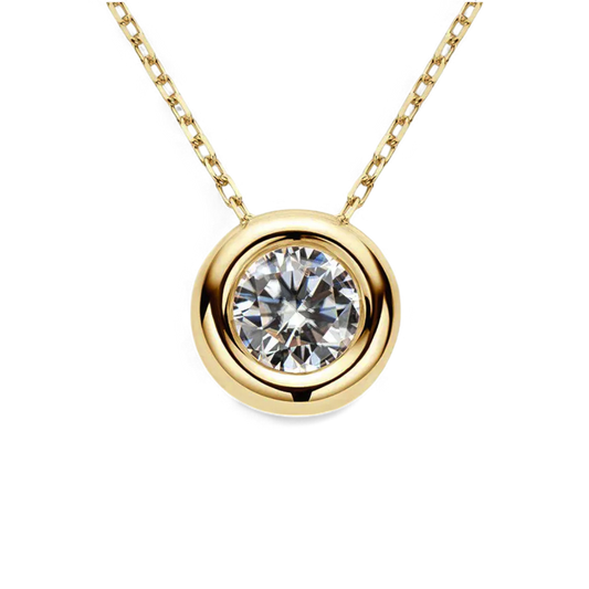 Bubble Solitaire Necklace in 925 Sterling Silver — Vanny Jewels