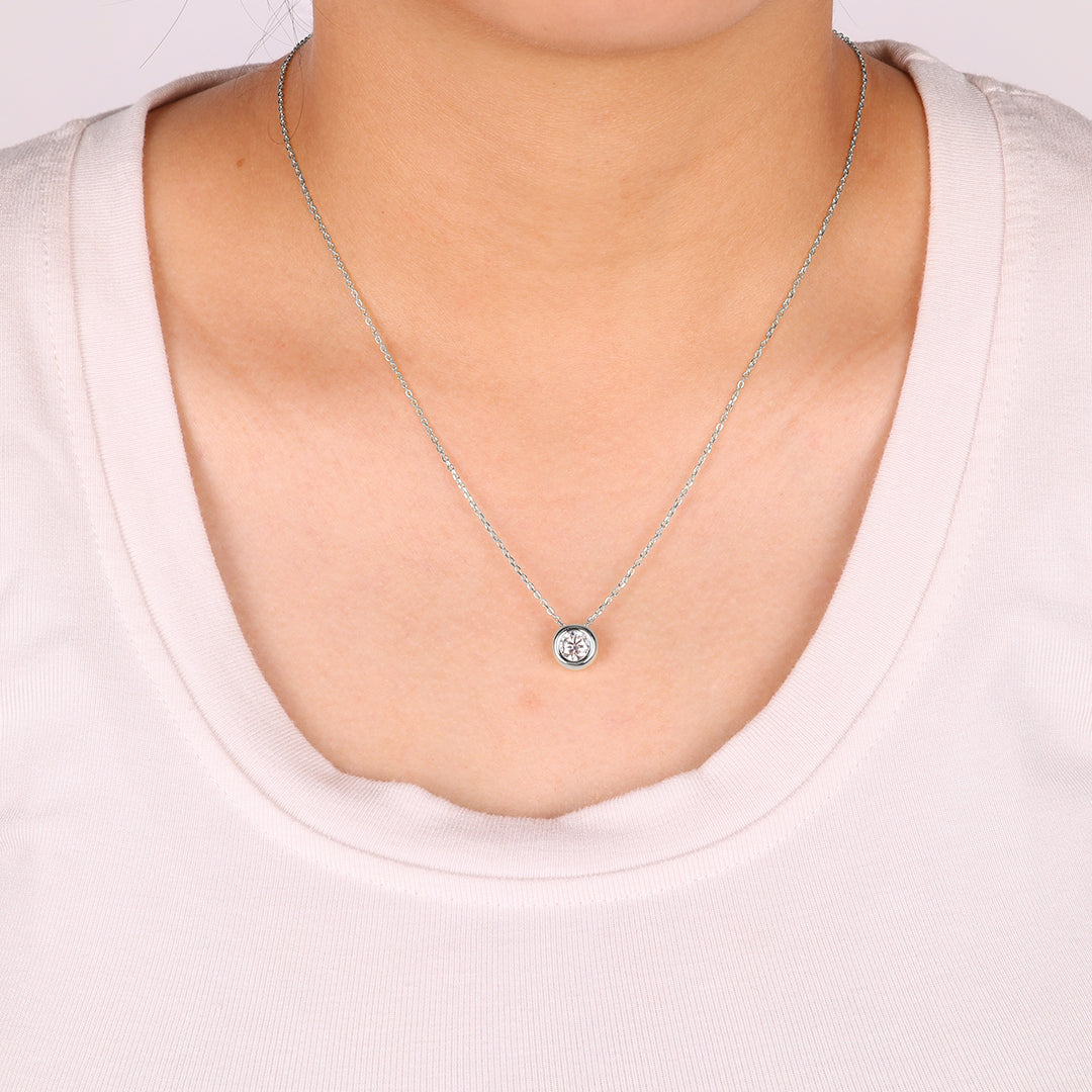 Bubble Solitaire Necklace in 925 sterling silver