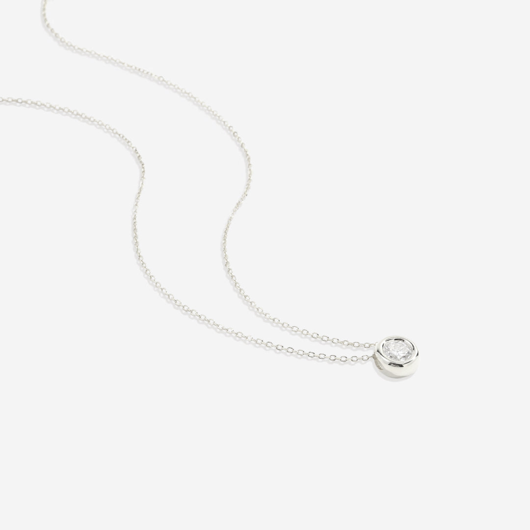 Bubble Solitaire Necklace in 925 sterling silver
