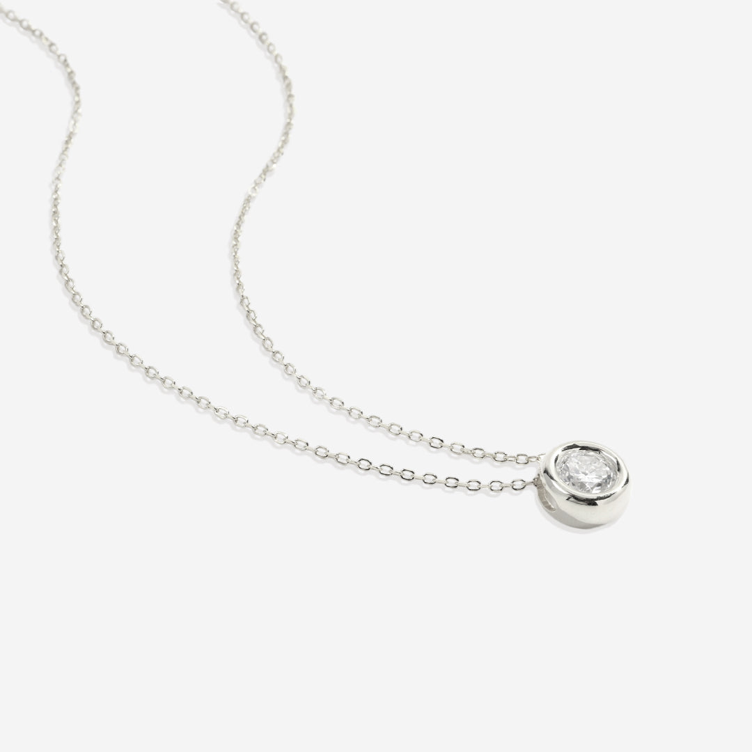 Bubble Solitaire Necklace in 925 sterling silver