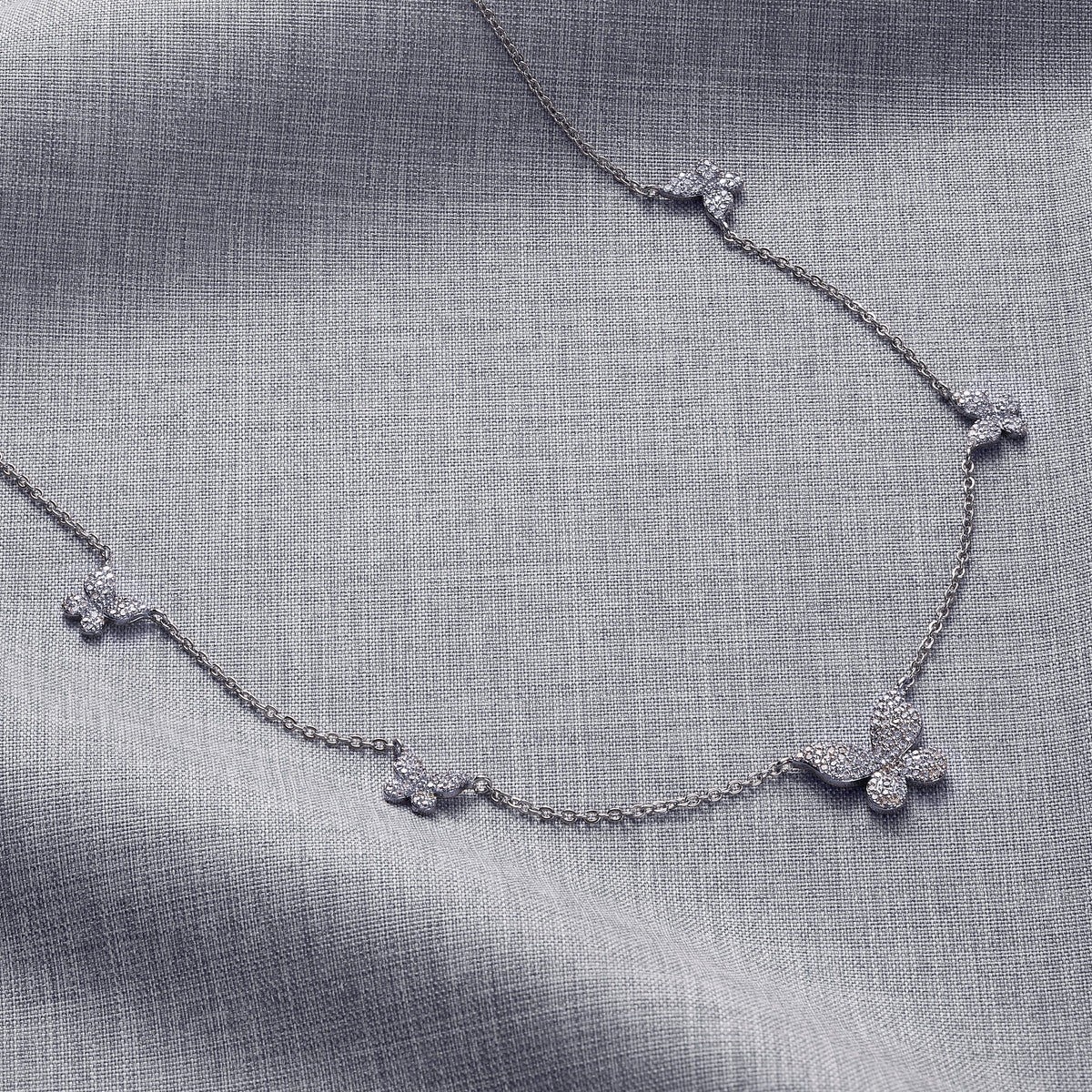 Five Butterfly Necklace in 925 sterling silver