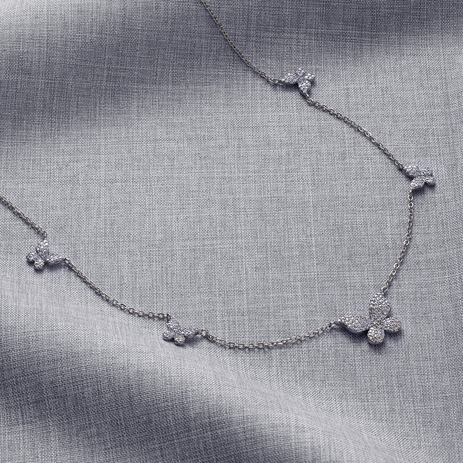 Five Butterfly Necklace in 925 sterling silver
