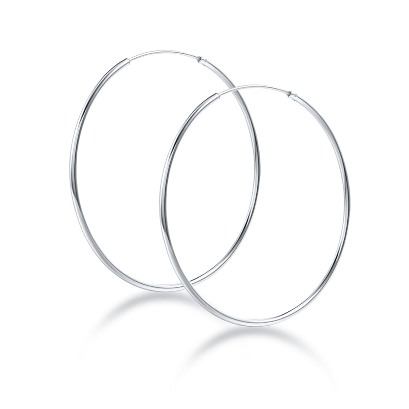 Endless Hoop Earrings in 925 sterling silver