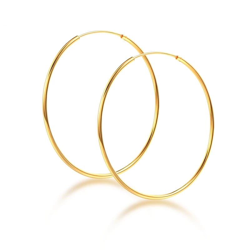 Endless Hoop Earrings in 925 sterling silver